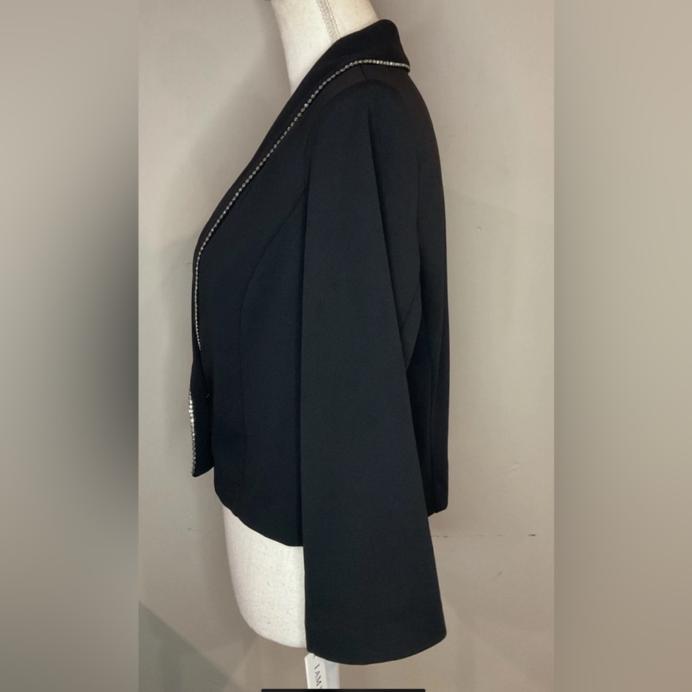 Shelby & Palmer Women Embellished Cropped Blazer/Jacket Black Sz L NWT - Picture 3 of 10